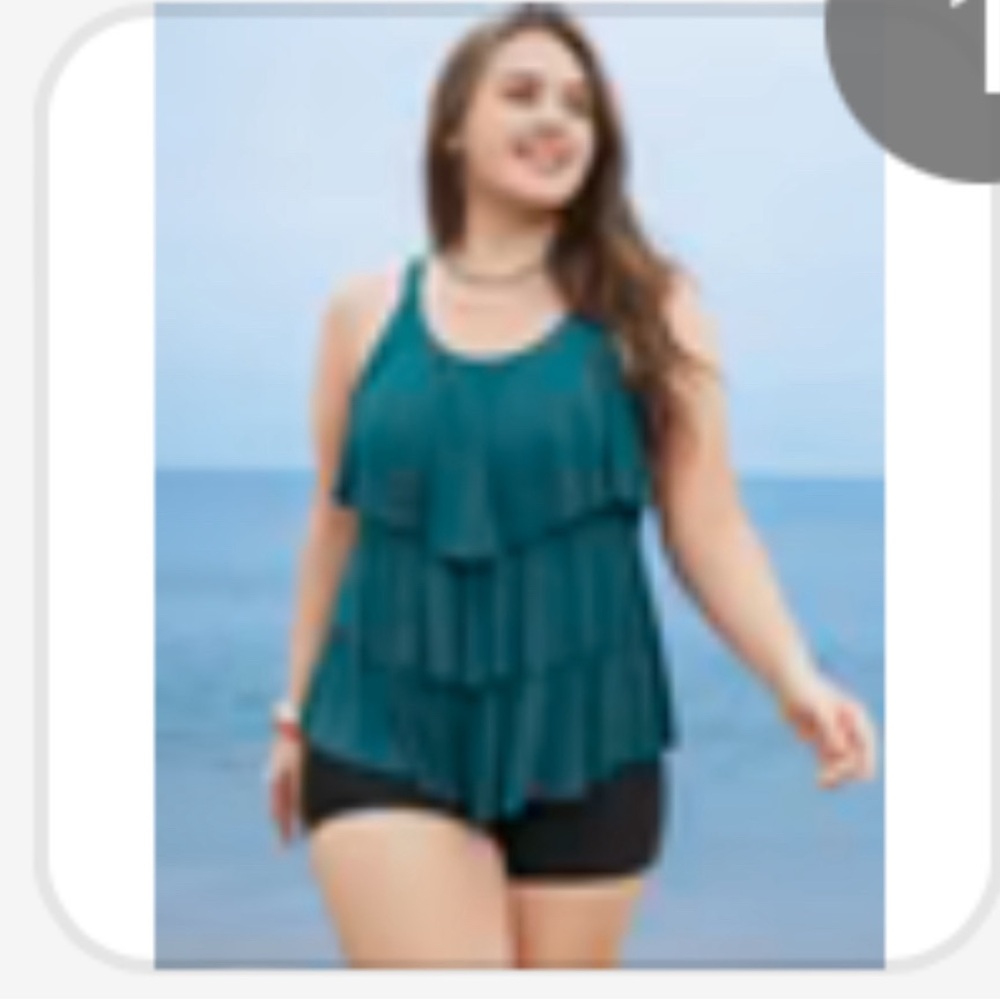 Plus size Ruffle Tankini